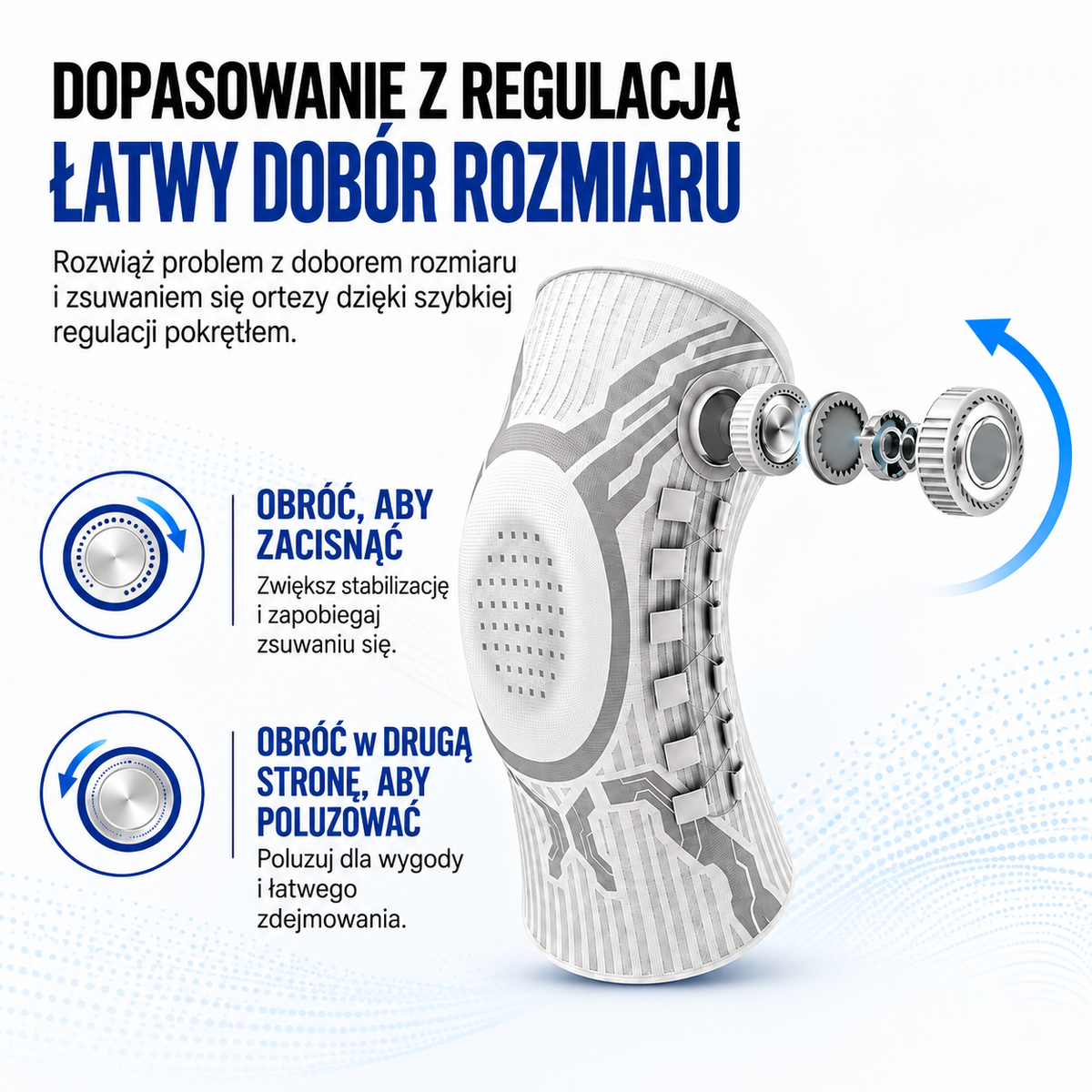 Sportowa orteza stawu kolanowego